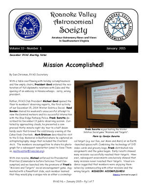 January 2015 RVAS Newsletter